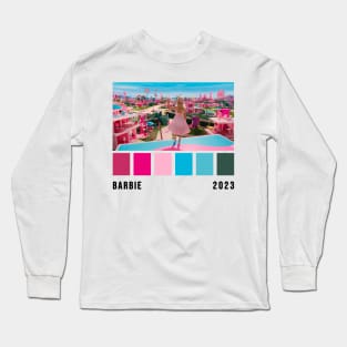 Barbie Movie 2023 Color Palette 2 Long Sleeve T-Shirt